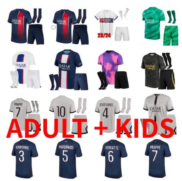 

2022 2023 2024 psgs paris soccer jerseys mbappe gana sergio ramos verratti 22 23 24 marquinhos kimpembe wijnaldum di maria kean football me, Black;yellow