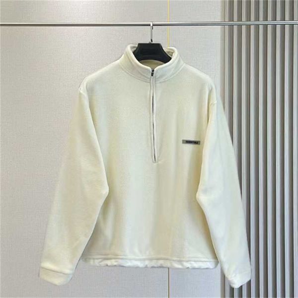 

men's plus size hoodies 2023ss half-zip fleece wool pullover hip-hop street fashion quality models rp2c, Black
