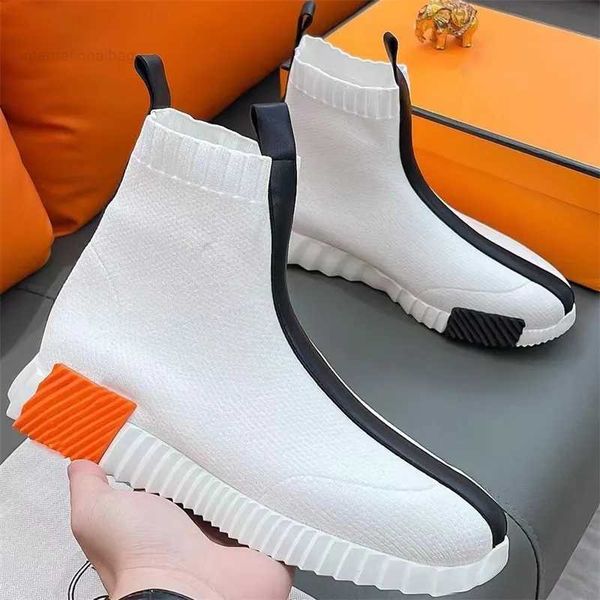 

2023 new bouncing high sneakers casual shoe designer luxury knitted mesh leather slips run sports shoes trainers43
