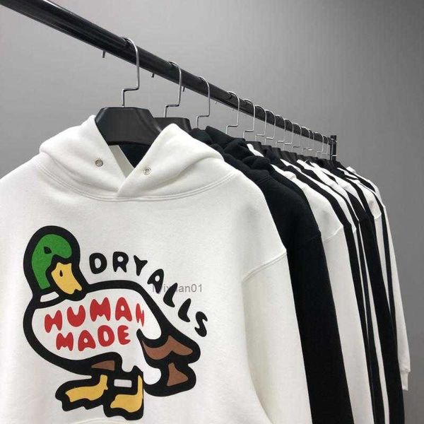 

high-quality duck printing human made men hoodie hooded fashion casual streetwear women pullover 1aup bh73, Black