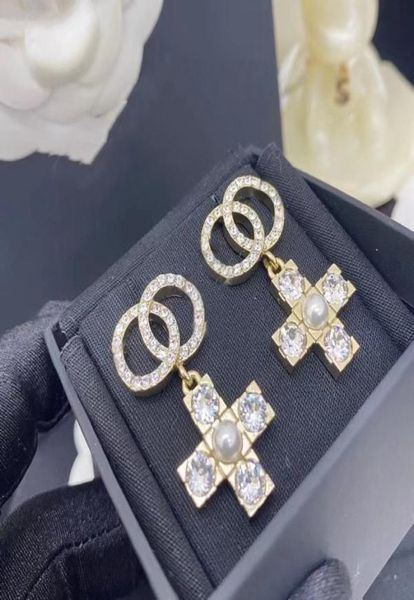 

stainless steel designer stud earrings luxury geometric crystal heart couple earrings for women53343509, Golden;silver