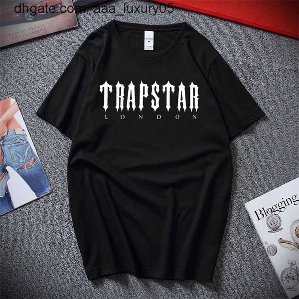 

limited trapstar london men's clothing t-shirt xs-2xl men woman fashion t-shirt men cotton brand teeshirt 220302, White;black
