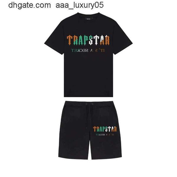 

trapstar t shirts and shorts set men tracksuit summer basketball jogging sportswear streetwear harajuku t shirt suit 220621, White;black