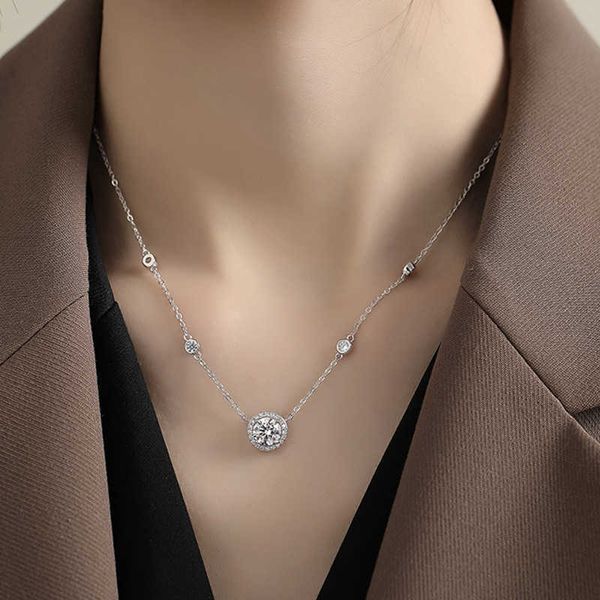 

shiai fanjia's same star necklace sterling silver zircon pendant collar chain women's design feels light and luxurious