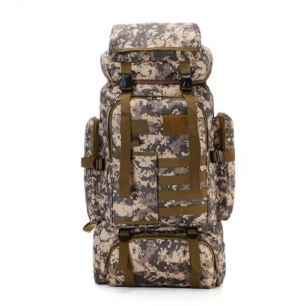 

large capacity camouflage 80l backpack for travel, leisure, multifunctional backpack for outdoor leisure, sports, and mountaineering