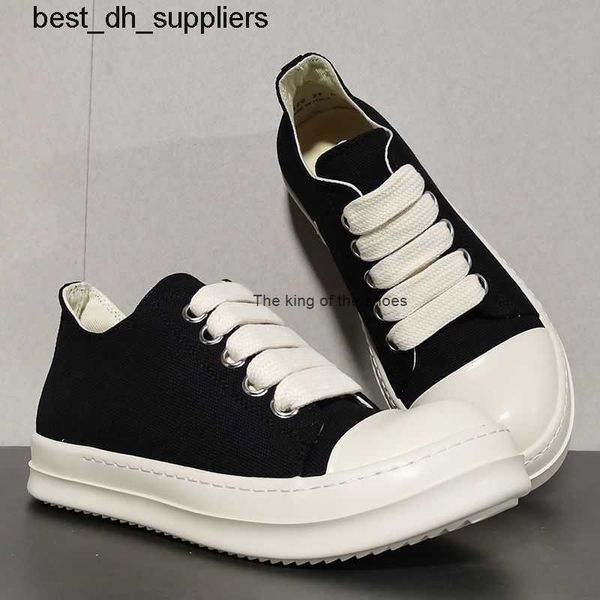 

ro canvas low shallow mouth single shoe cloth surface leisure round head thick bottom wide lace up rubber elevated men's board shoes202, Black