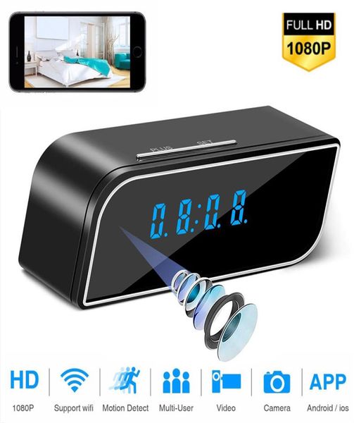 

1080p wifi mini camera time alarm clock wireless motion sensor ip security night vision micro home remote monitor hidden nanny cam2787894