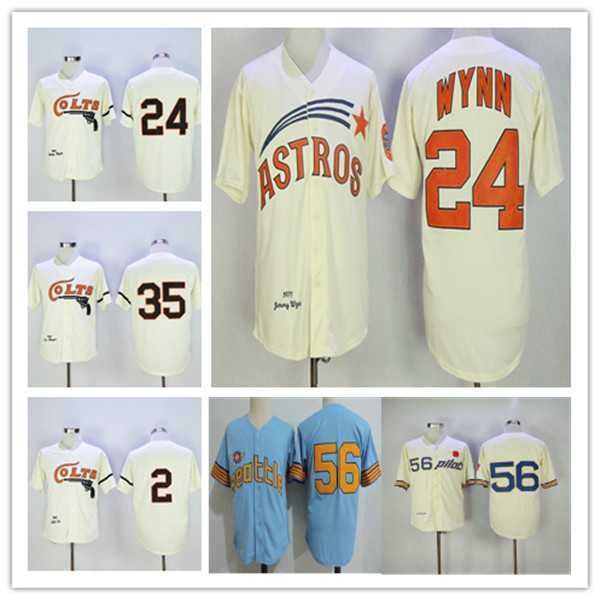 

men retro 1964 houston colts nellie fox jimmy wynn joe morgan jersey stitched cream blue 1969 seattle pilots jim bouton retired shirt cheap, Blue;black