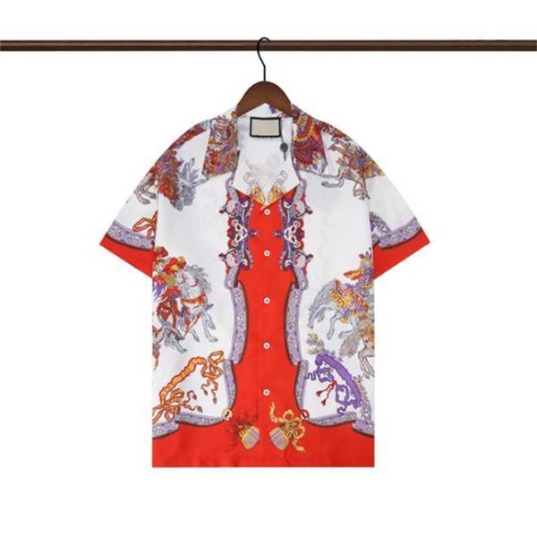 

23ss mens designers tracksuit set luxury classic fashion hawaiian shirts tracksuits pineapple print shorts shirt short sleeve suit 789789 3j, Gray