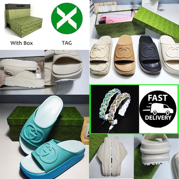 

designer sandal women men rubber leather slide sandal dress shoe wedges sandal beach slippers luxury summer platform slide thick bottom eur, Black