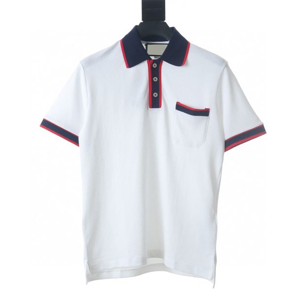 

men's plus tees & polos round neck embroidered and printed polar style summer wear with street pure cotton r1df, Black;brown