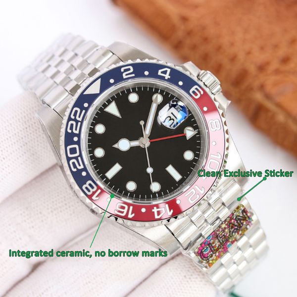 

men's watches pepsi greenwich mean time batman batman women's watches automatic 40mm 3285 sports men's watches watches, Slivery;brown