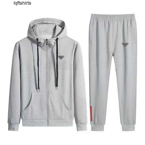 

mens set sweatshirts suits designer tracksuit trousers hoodie zipper sports suit letter sweatsuit men pants clothing hoodies sweatsuits trac, Gray