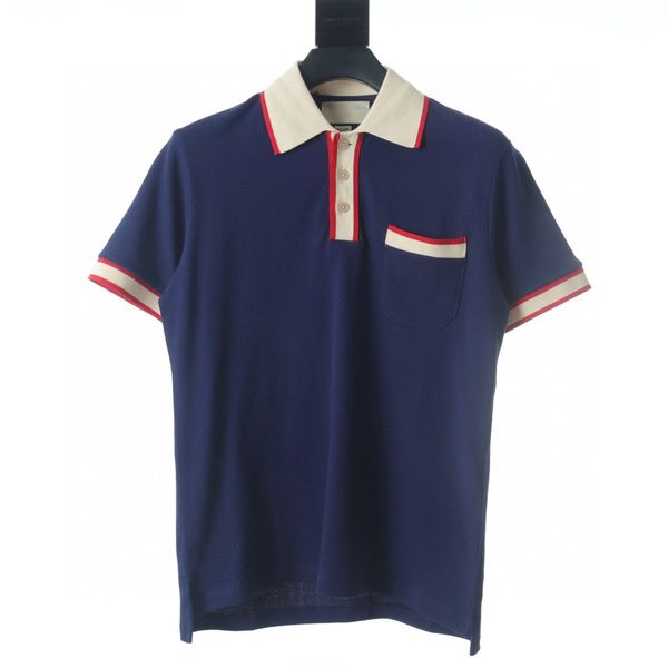

men's plus tees & polos round neck embroidered and printed polar style summer wear with street pure cotton r1d2f, Black;brown