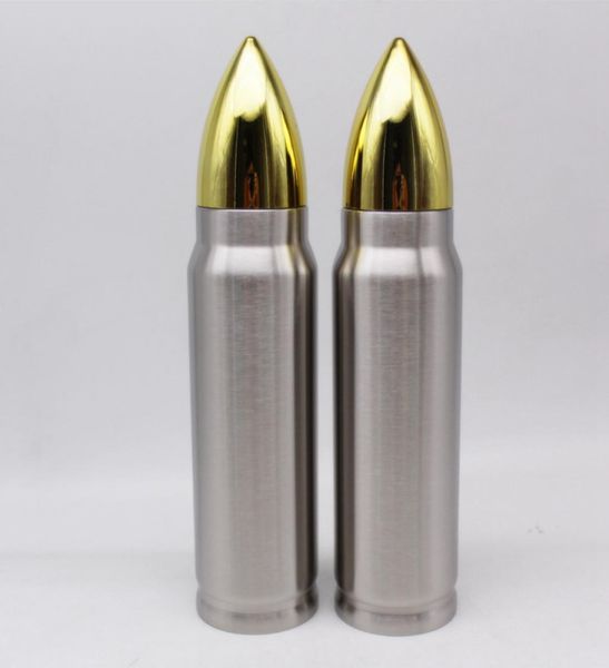 

creative 1000ml bullet shape drinking bottle 32oz stainless steel vacuum insulated water bottles flask outdoor sports water cup rr6621909