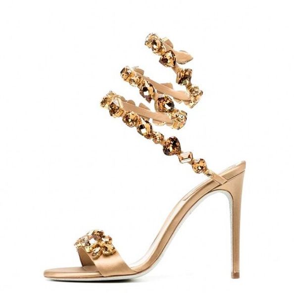 

colorful rhinestone sandals for women thin high heel evening party pumps lady gladiators, Black