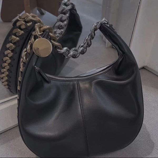 

designer stella mccartney shoulder bag frayme chain zipit designer bags women luxury black green small zipped handbag hobo bags two color ch