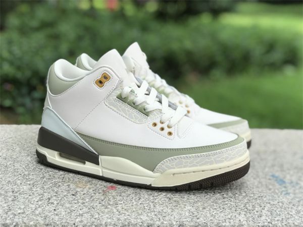 

basketball shoes jumpman 3s white jade outdoor sneakers with original box