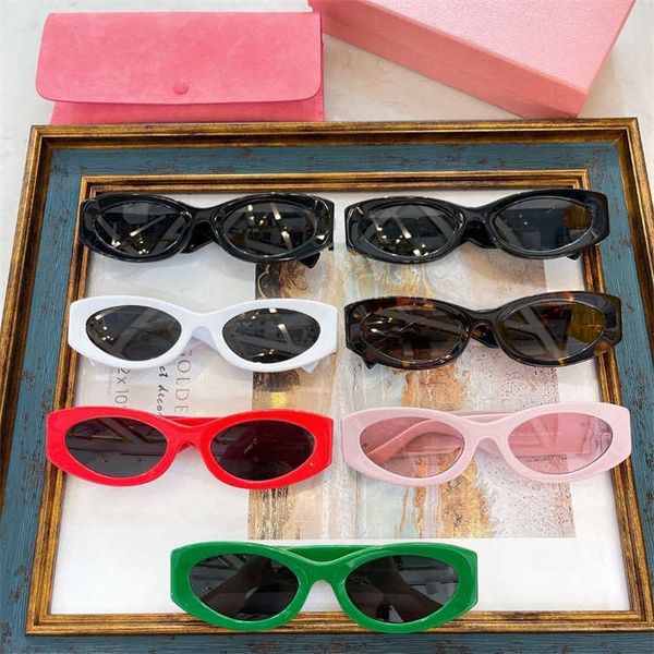 

miao family's individual oval sunglasses (women's ins net red) the same fashion cat's eye plate sunglasses mu11ws, White;black