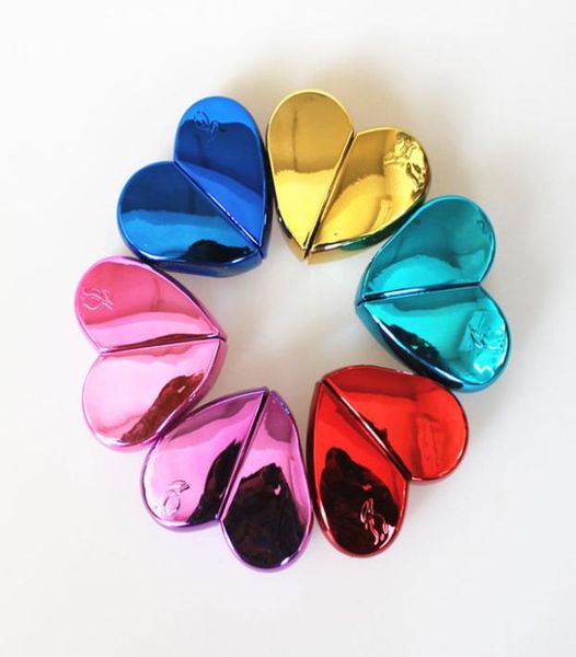 

1pc 25ml heart shaped glass perfume bottles with spray refillable empty perfume atomizer for women 6colors1028397