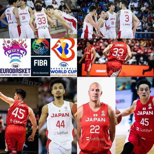 

screen print basketball japan 2023 world cup 91 hirotaka yoshii jerseys 71 soichiro inoue 45 kai toews 17 yutaroh suda 6 makoto hiejima 2 yu, Black;red