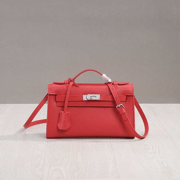 

2023 women's new cow leather bag small carry handbag diagonal bridal bag