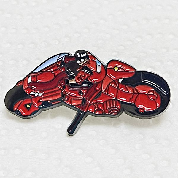 

red motorcycle brooch cute anime movies games hard enamel pins collect metal cartoon brooch backpack hat bag collar lapel badges, Blue
