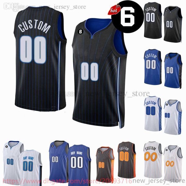 

custom new printed basketball jerseys 5 paolo banchero 1 jonathan isaac chuma okeke jalen suggs franz wagner cole anthony markelle bol bol f, Black;red