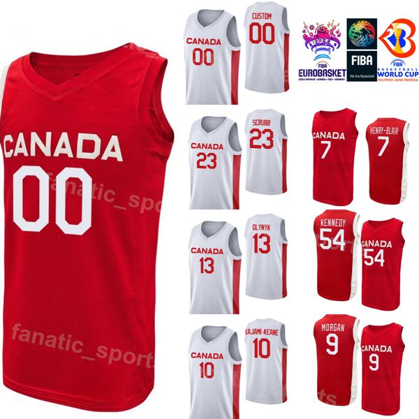 

screen printed basketball canada world cup 8 dillon brooks jerseys 10 trey lyles 6 cory joseph 5 brandon clarke 34 jackson rowe 23 phil scru, Black