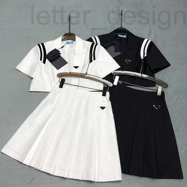 

two piece dress designer women fashion slim classic vest pattern silm 23ss dresses summer womens clothing simple 4 styles umcj, White