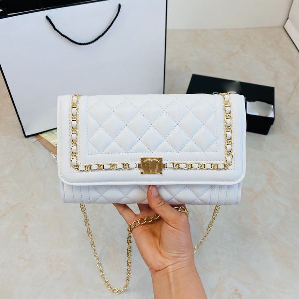 

channel fashion shoulder bag designer bags flip cover messenger bag womens purses and handbag diamond plaid embroidery thread genuine leathe
