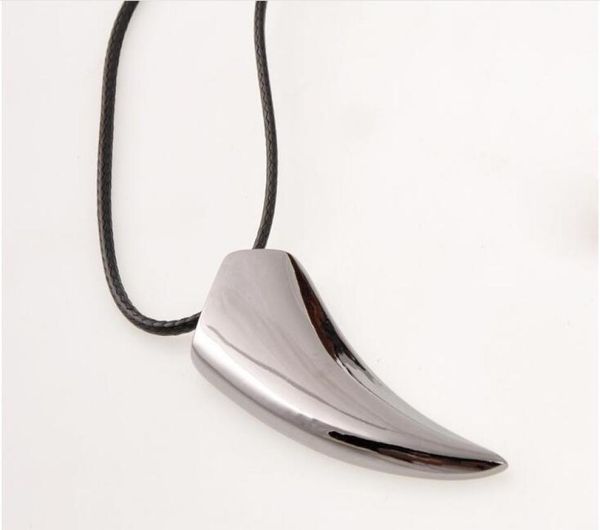 

titanium steel men039s wolf039s tooth necklaces lovers necklace two colors can choose7137685, Silver