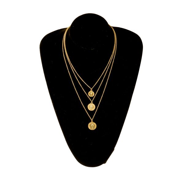 

fashion jewelry fashionable hand-made multi-layer diamond pendant necklace, new style simple chain necklace unique design necklace trendy 01, Silver