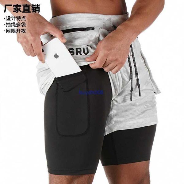 

brand asr men's fashion fitness shorts straight summer american multi pocket straight barrel quick dry double layer outdoor sports, White;black