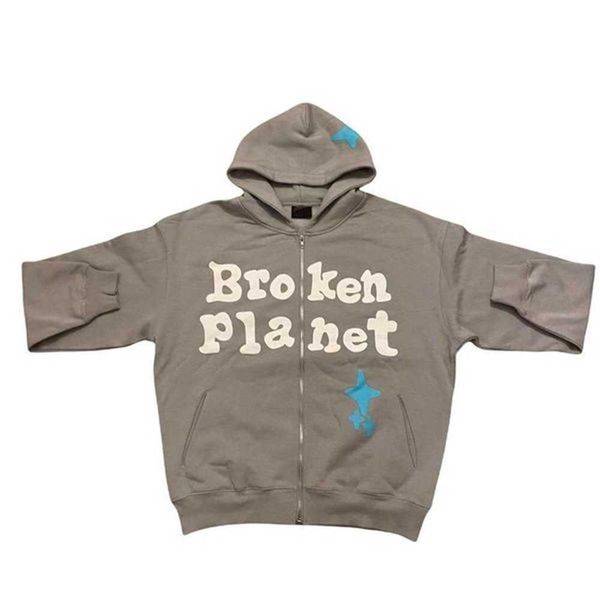 

broken planet wy58401 hooded foam print coat american sweater y5y9, Black