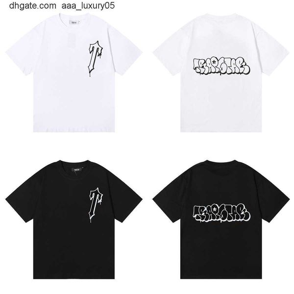 

designer fashion clothing tshirt tees trapstar short sleeve t-shirt dirll set hip hop luxury casual cotton streetwear sportswear rock hip h, White;black