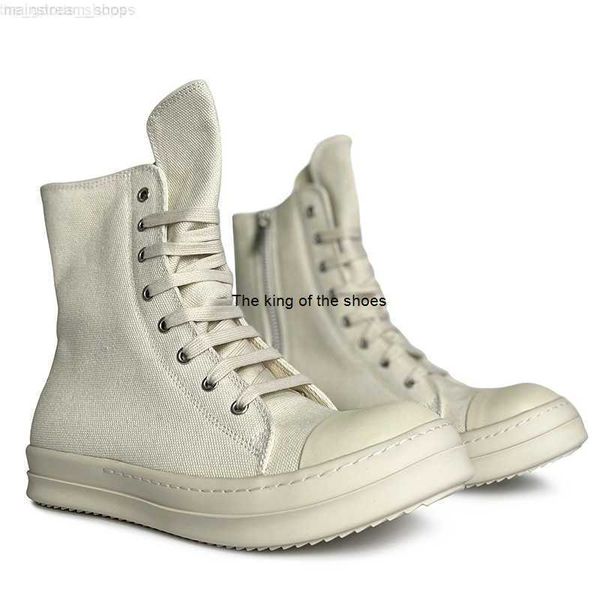 

shoes dress men's rick high man canvas ro owens sneakers, Black