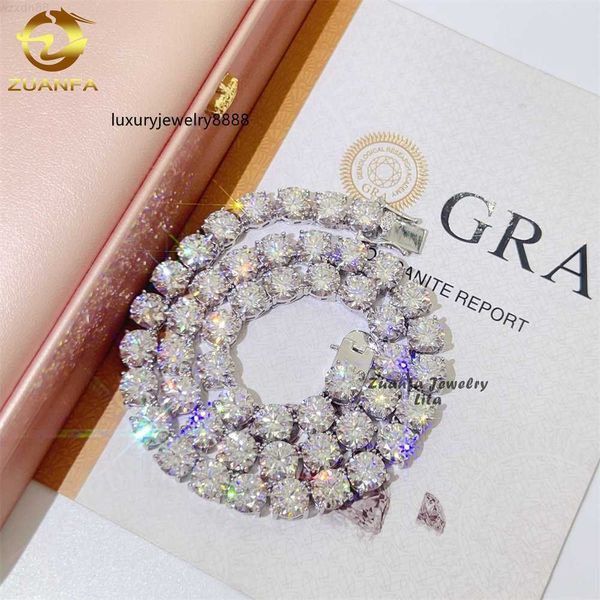 

ready to ship selling large stock 925 sterling silver diamond tennis necklace bracelet iced jewelry moissanite tennis chain