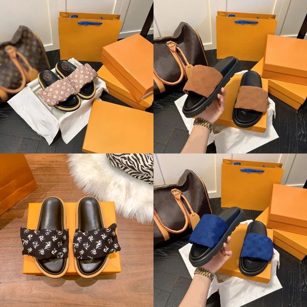 

with box flip flops slides designer women fashion slippers sandals l slides summer oran sandal slides ladies sandal luxury h sandals mens sl, Black