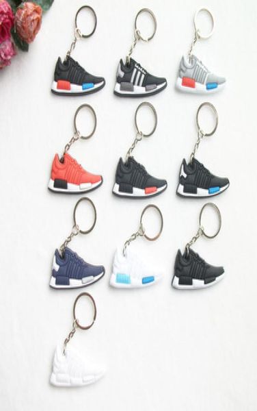 

cute mini car keychains men boys key ring gifts sneaker shape key accessoties sport shoes keychain4543197, Silver