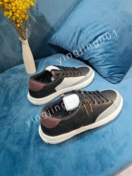 

2023 new luxurys fashion white black leather calfskin sneakers shoe comfort outdoor trainers womens and men casual walking size35-46