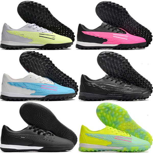 

send with bag quality football boots phantom gx academy ic tf ghost soccer cleats mens comfortable training lithe leather indoor turf knit f, Black