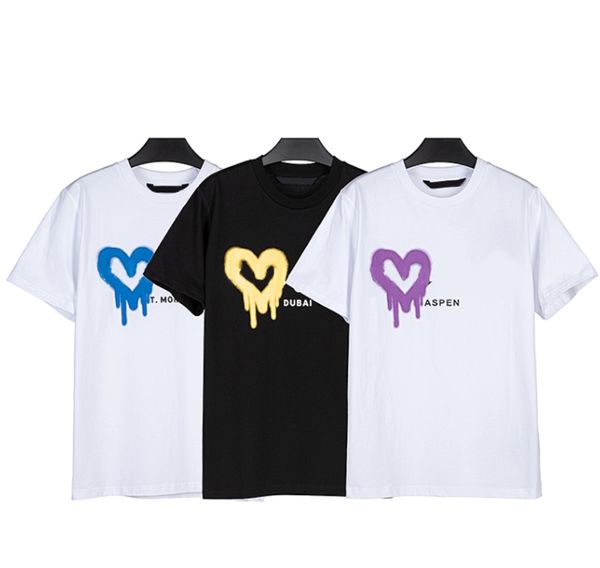 

t shirt designer tshirt for mens women casual tee shirts with letters heart printing summer oversize breathable t-shirts beach clothing cott, White