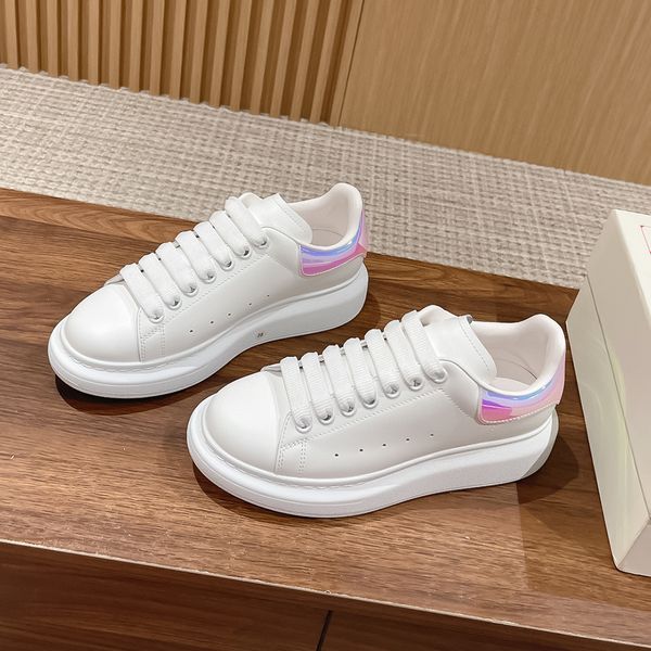 

heightened small white shoes genuine leather mens shoes luxury designer couple shoes fashionable casual sports womens shoes high-end thick s, Black