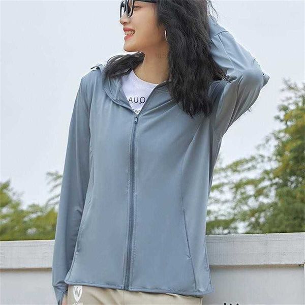 

advanced summer ice silk sunscreen clothing for women's wear new thin uv protection long black gum big brim sports cardigan womenbck5