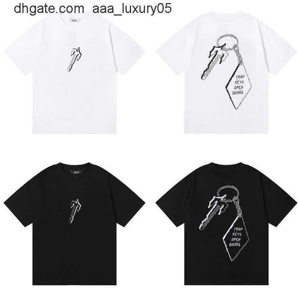 

designer fashion clothing tshirt tees trapstar letter print american loose casual key print mens womens round neck short sleeve tshirt summe, White;black