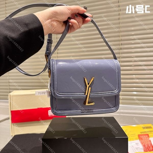 

10a solferino bag leather handbag women one shoulder crossbody bag designer bag handbag front flip chain bags fashion versatile ysls lacquer