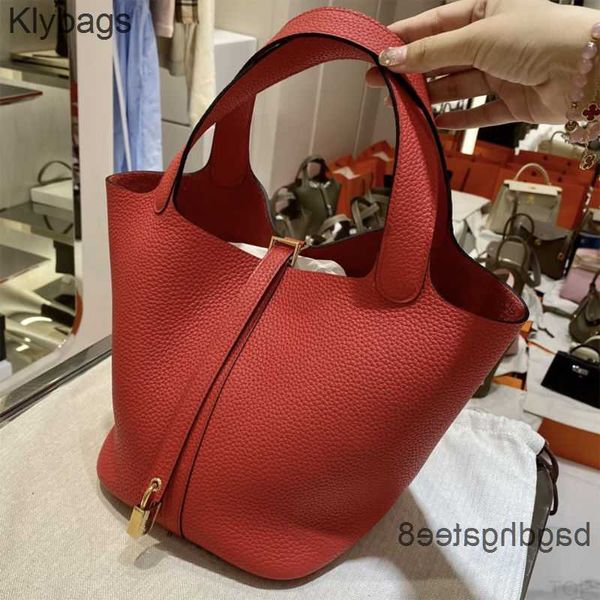 

woman birkins picotin bags designer bag leather basket bucket locks women's portable 2023 graffiti capacity vegetable large l4jof