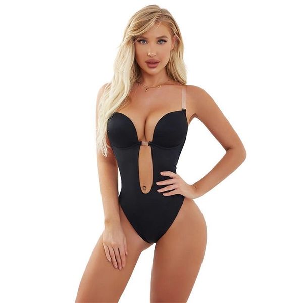 

women shapewear backless body bra shaper womens plus size plunge invishaper low back thong bodysuits open crotch daily use 375