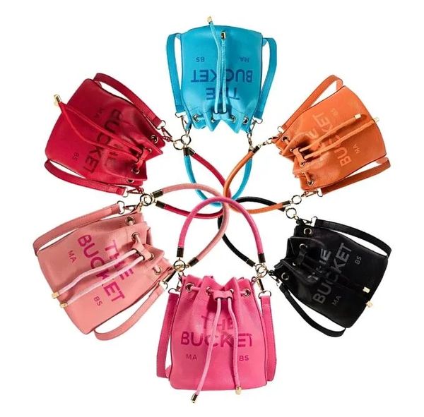 

wholesale the marc bucket bag womens mens handbag luxury tote pull closure drawstring with shoulder strap designer clutch buckets handle sat, Red;black